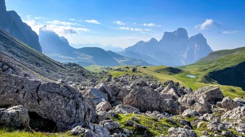 Dolomites pass road