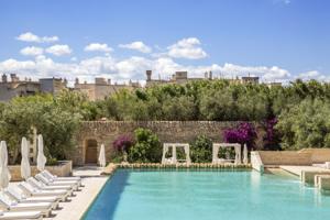 Borgo Egnazia — the La Corte pool, the borgo behind