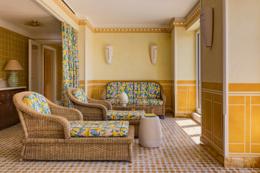Casa Monti — Susanne Kaufmann spa, lemon-print lounge