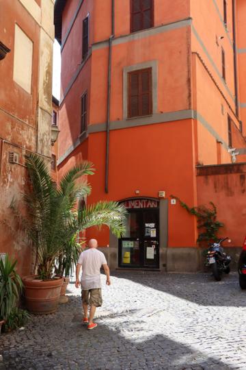 Rome — Trastevere lane at golden hour