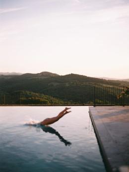 Castello di Casole heated infinity pool