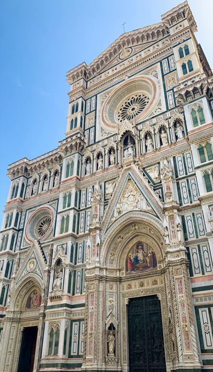 The marble façade of the Duomo, Santa Maria del Fiore, in Florence