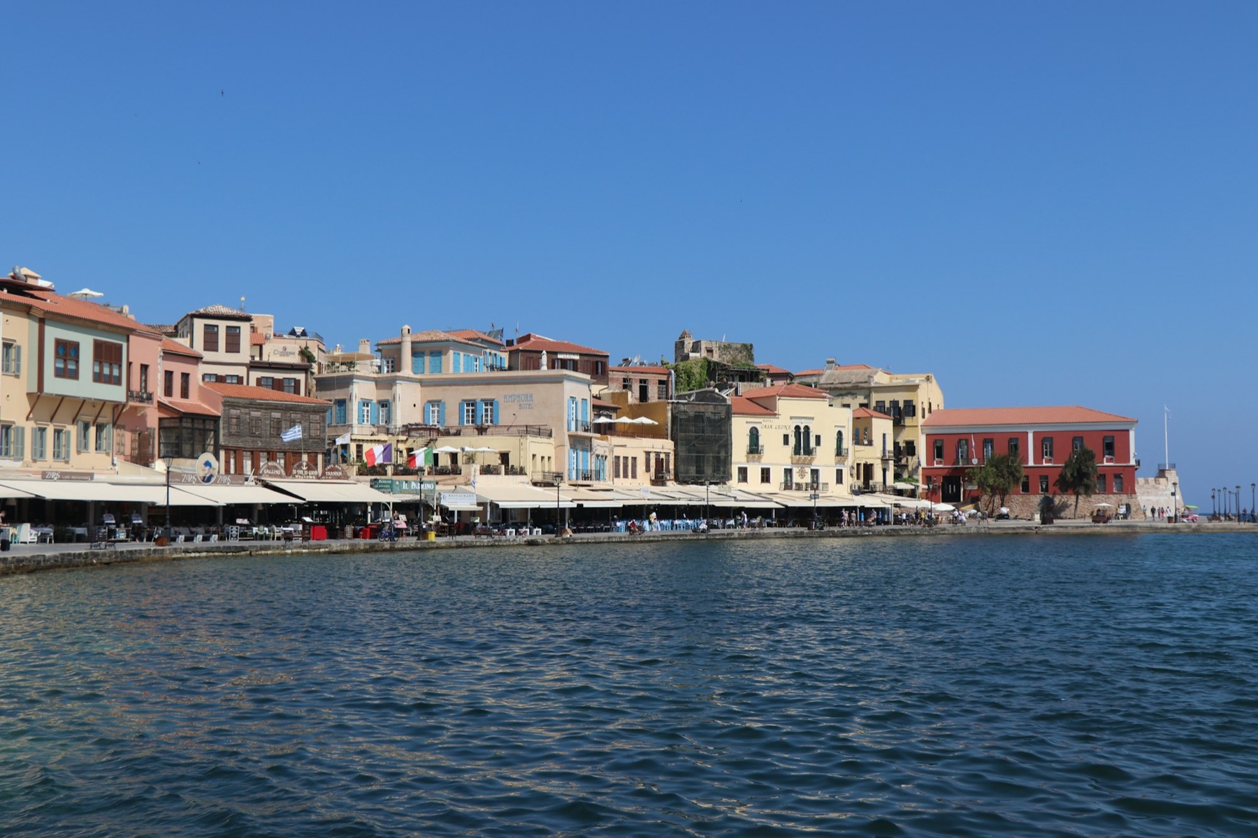 Chania old harbor at sunset, Crete
