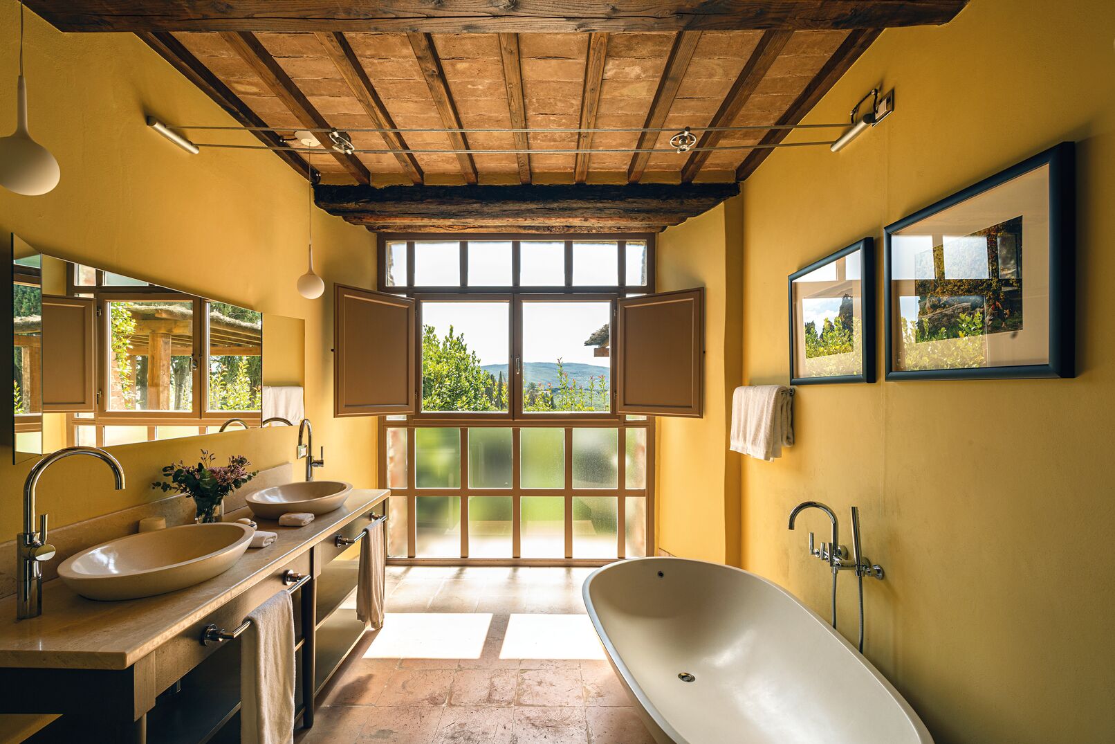 Castello di Casole suite bathroom